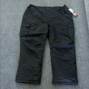 Men's Black Snow Cargo Waterproof Pants Size 3x